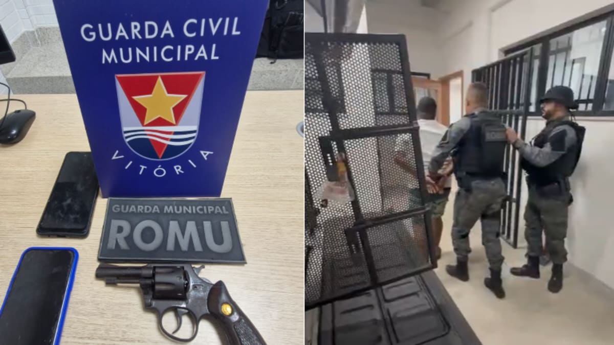 Dois homens são detidos com revólver escondido em carro no bairro Joana D’Arc, Vitória
