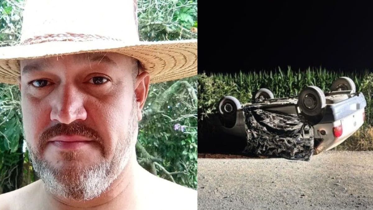 Passageiro morre preso às ferragens após capotamento em Canoinhas