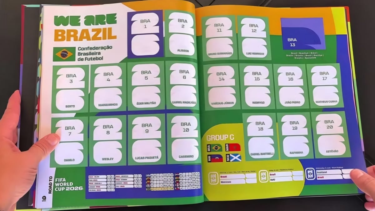 Álbum oficial da Copa do Mundo 2026 traz dois jogadores do Flamengo na seleção brasileira
