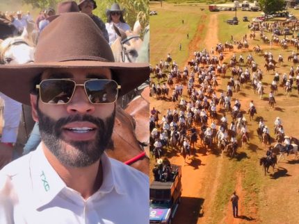Gusttavo Lima lidera estreia da 'Cavalgada do Embaixador' em Goiânia