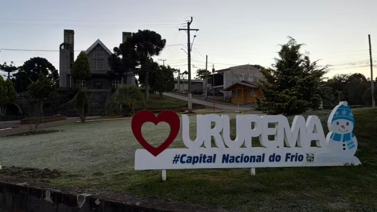 Serra catarinense registra madrugada gelada com temperaturas abaixo de zero