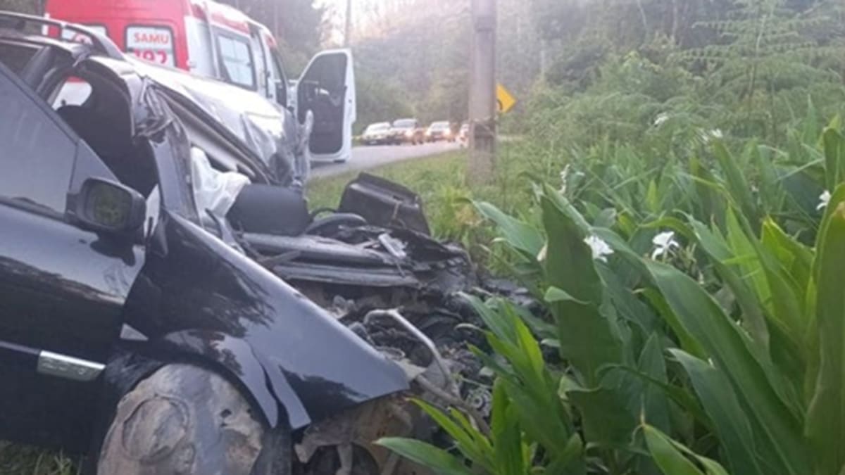 Motorista morre em colisão frontal na SC-340 em Dona Emma