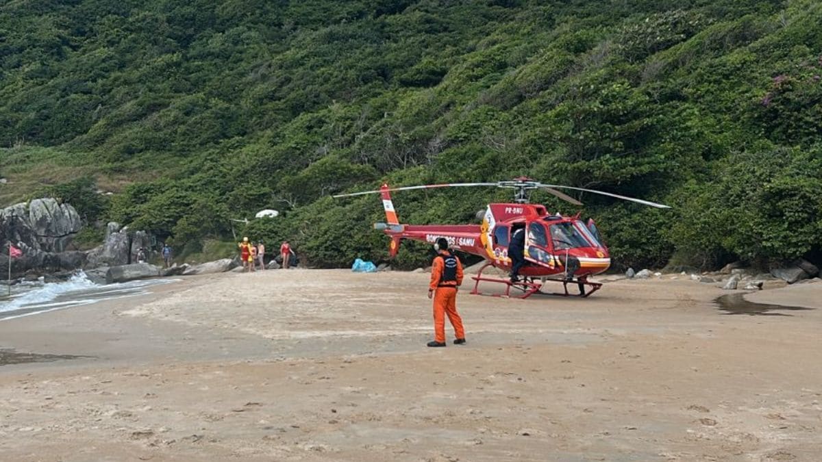 Jovem é resgatado após afogamento na Lagoinha do Leste em Florianópolis