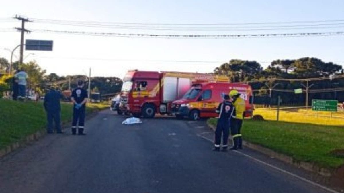 Homem de 34 anos morre após ser atropelado por carreta na BR-282 em Catanduvas