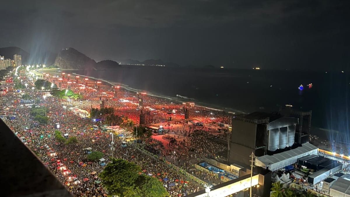 Previsão da Fundação Cacique Cobra Coral acerta tempo firme durante show de Shakira em Copacabana