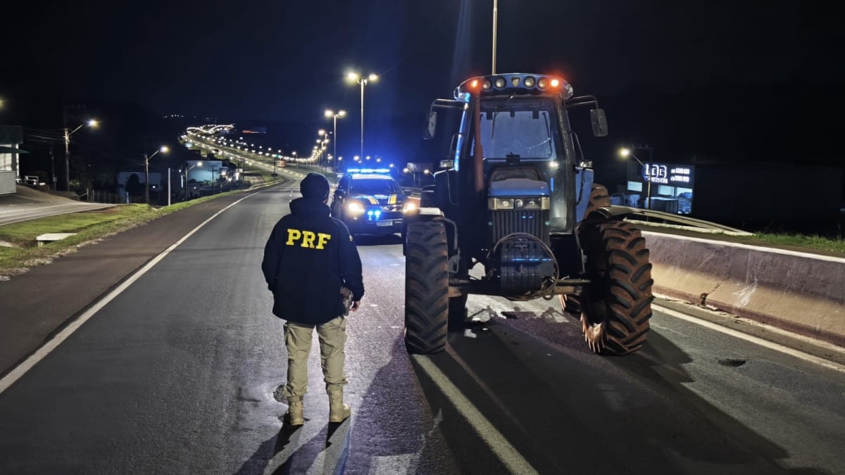 Homem é preso após furtar trator e rodar por dois dias até Chapecó