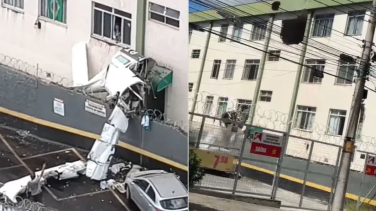 Avião de pequeno porte cai em bairro de Belo Horizonte e piloto morre no local