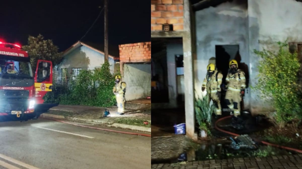 Homem sofre queimaduras em incêndio residencial no bairro Leandro, em Xanxerê