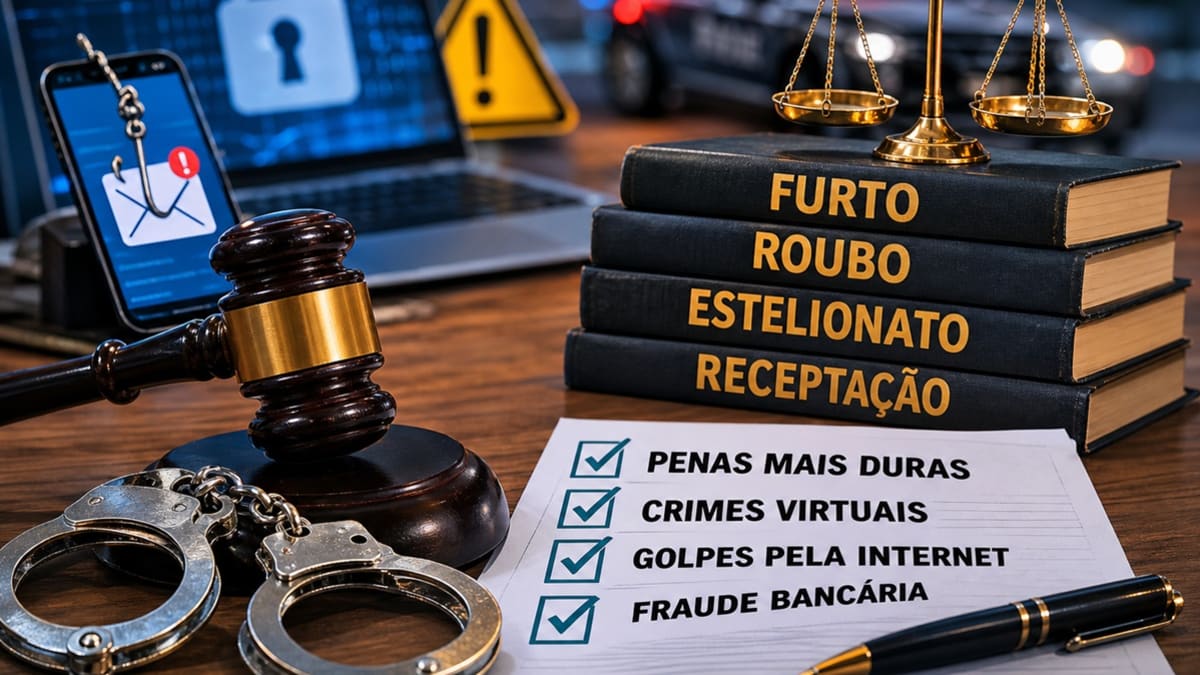 Nova lei endurece penas para crimes como furto, roubo e estelionato