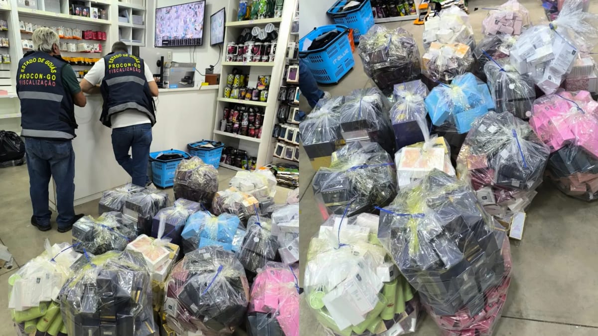 Mais de 1,7 mil perfumes falsificados são apreendidos em atacadista no Setor Coimbra