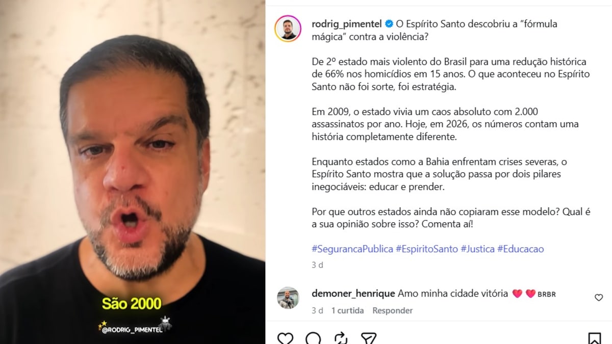 Ex-capitão do BOPE elogia programa de segurança do Espírito Santo