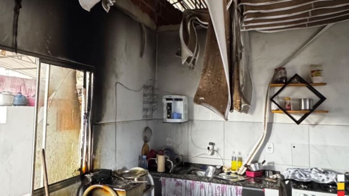 Incêndio em fritadeira causa queimaduras leves em residência de Guaçuí