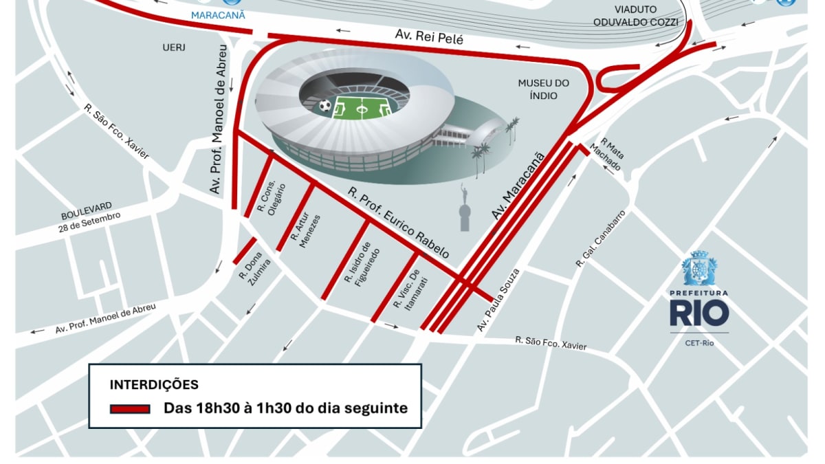 Maracanã terá esquema especial de trânsito para jogo da Libertadores