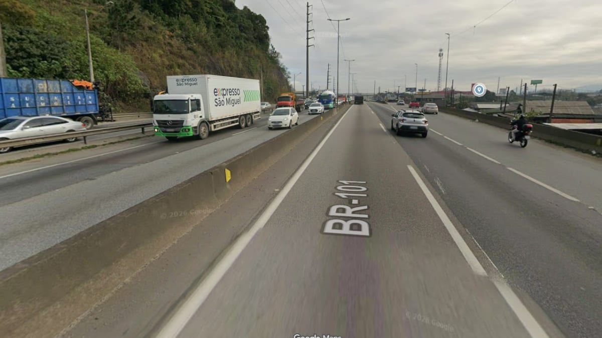 Pane mecânica na ponte entre Itajaí e Navegantes causa congestionamento de até 11 km na BR-101