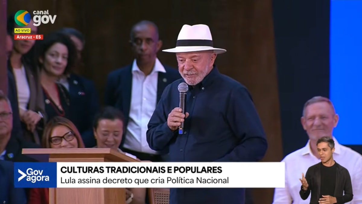 Lula anuncia ampliação de pontos de cultura e reforço na proteção das fronteiras em evento em Aracruz