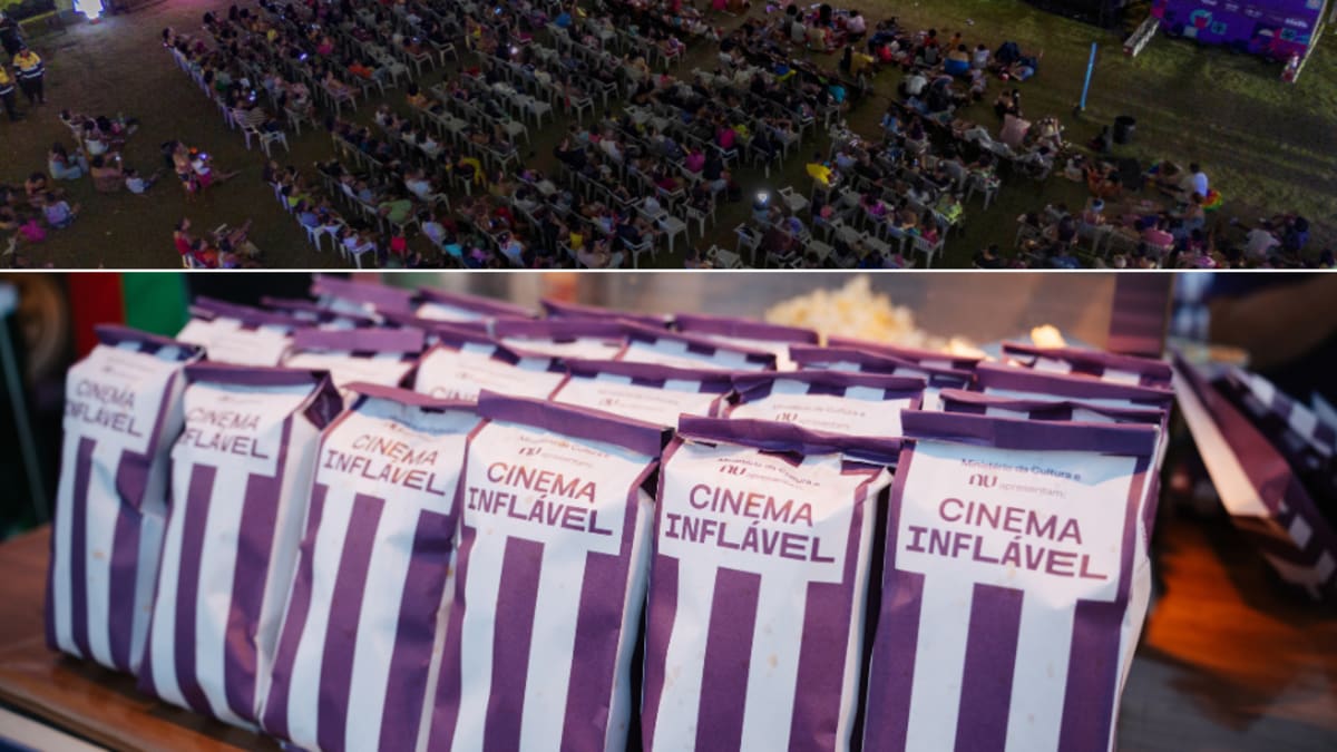 Cinema Inflável oferece programação gratuita na Cidade de Deus entre 27 e 31 de maio