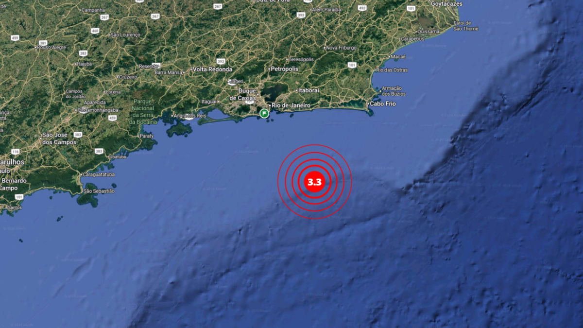 Tremor de terra de magnitude 3,3 é registrado próximo a Maricá, no Rio de Janeiro