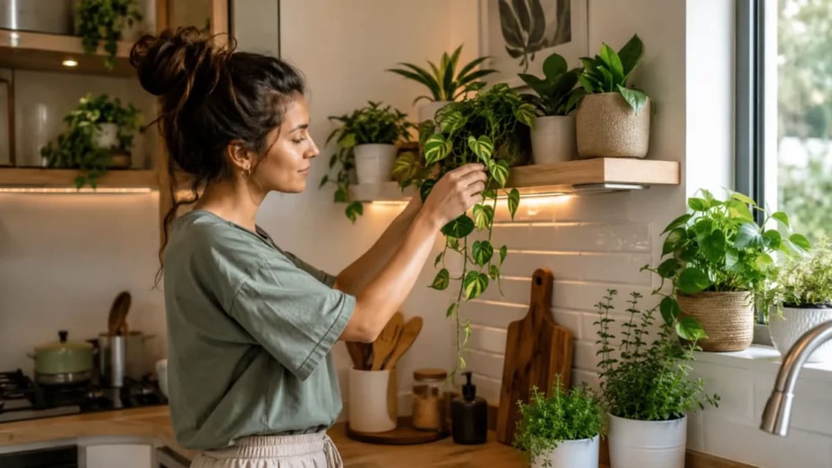 Plantas pequenas transformam cozinhas compactas em ambientes mais leves e acolhedores