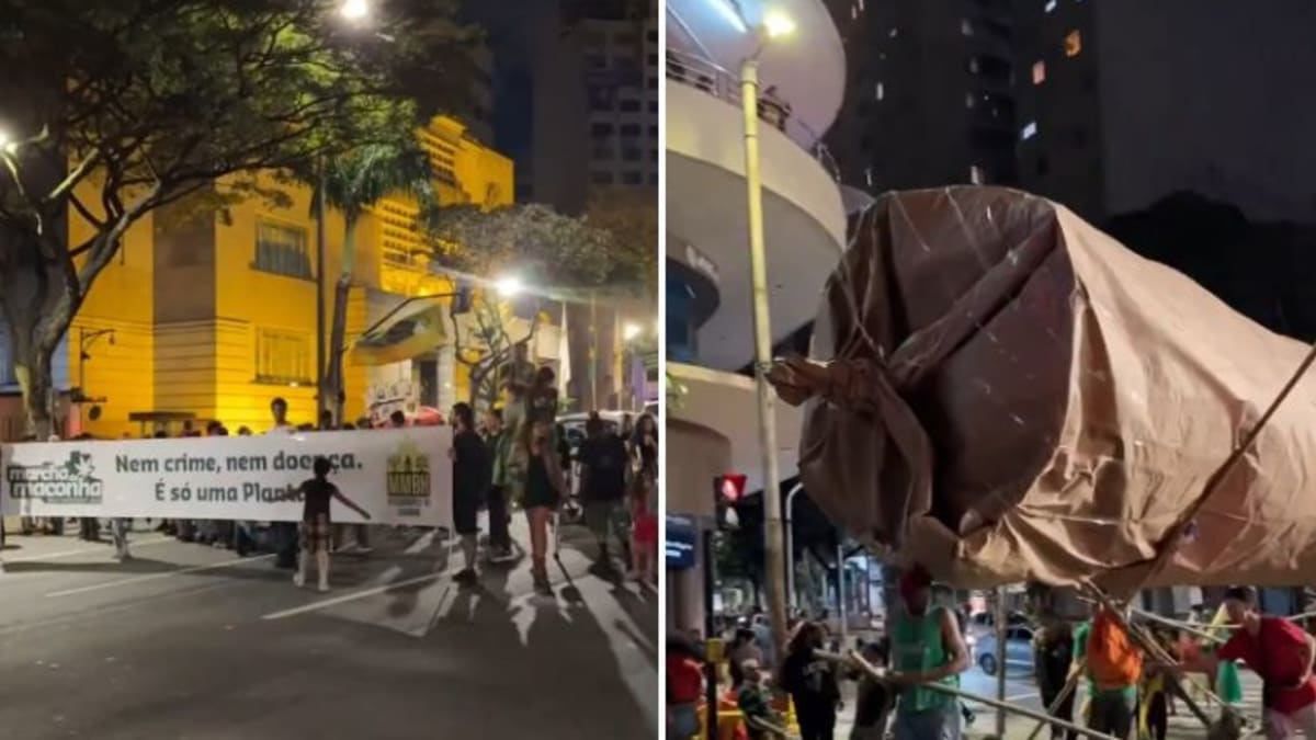 Marcha da Maconha reúne manifestantes no Centro de Belo Horizonte contra endurecimento de punições