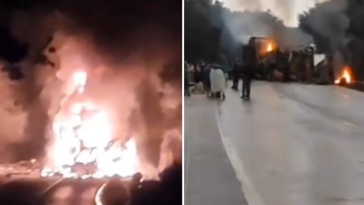 Colisão entre carreta e ônibus bloqueia BR-251 no Norte de Minas na madrugada