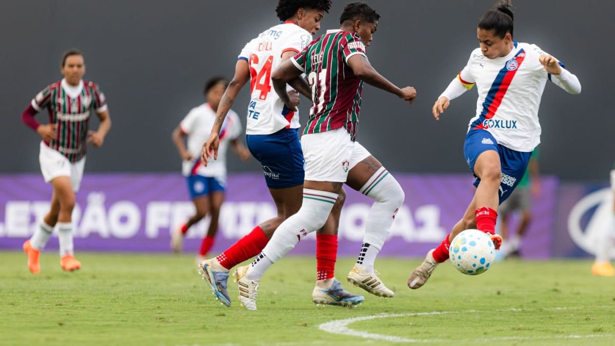 Bahia empata em 3 a 3 com Fluminense pela 12ª rodada do Brasileirão Feminino