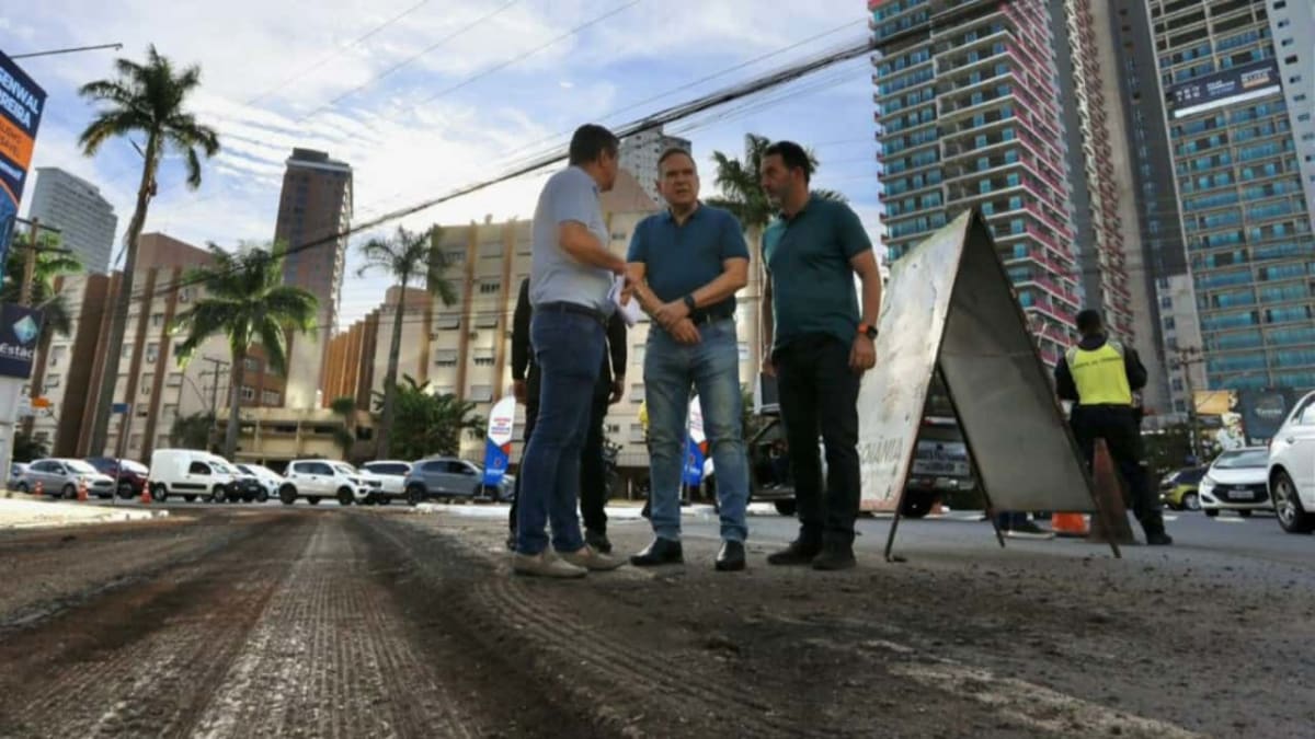 Prefeitura de Goiânia inicia obras de recapeamento e reorganização viária nos setores Bueno e Oeste