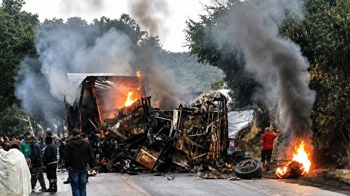 Acidente entre carreta e ônibus na BR-251 em Salinas deixa oito mortos e seis feridos