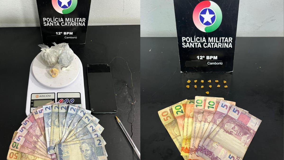 Polícia Militar prende três pessoas por tráfico de drogas no bairro Monte Alegre, em Balneário Camboriú