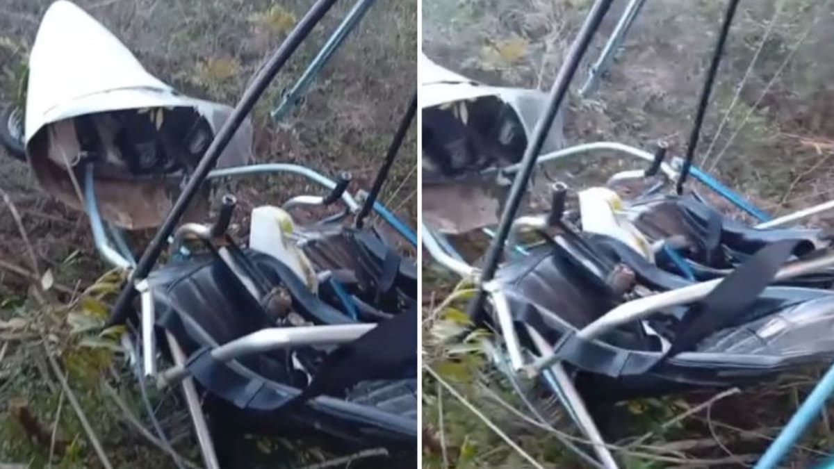 Avião de pequeno porte cai em área de mata no bairro Alphaville, em Nova Lima