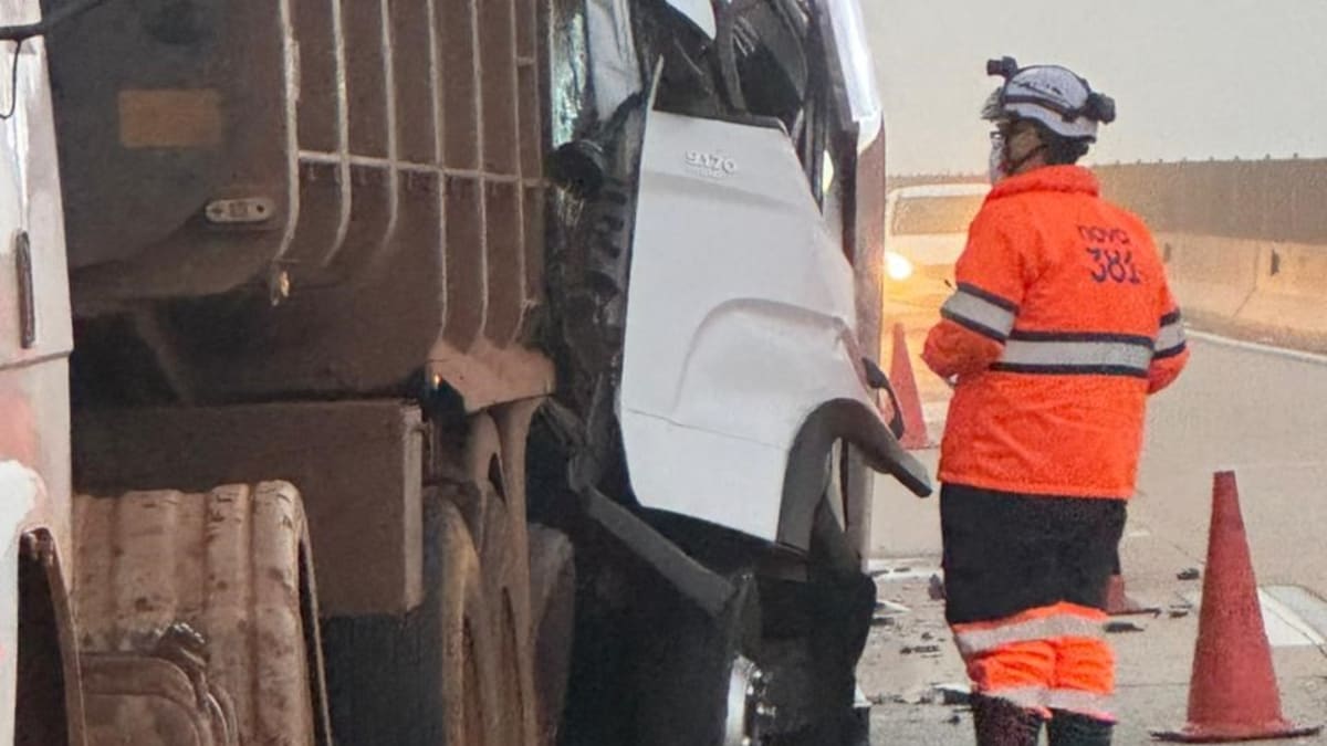 Motorista morre em colisão entre caminhão baú e carreta na BR-381 em Nova União