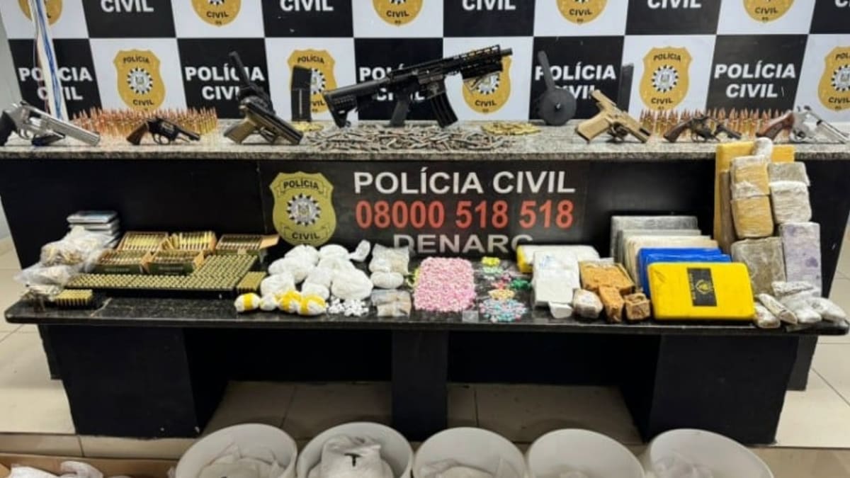 Polícia apreende armas, munições e drogas em depósito durante operação em Lagoa Vermelha