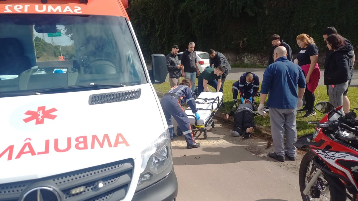 Motociclista fica ferido em acidente na Rota do Sol, em Caxias do Sul