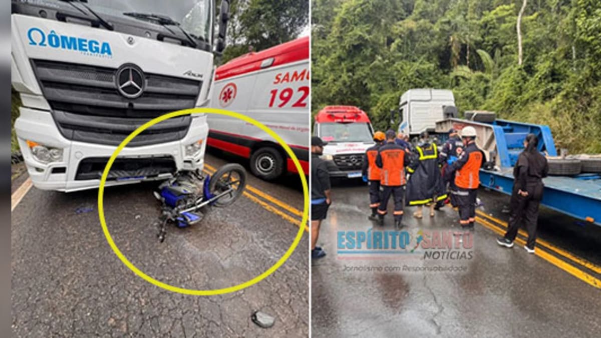 Motociclista morre em acidente na BR-262 em Domingos Martins