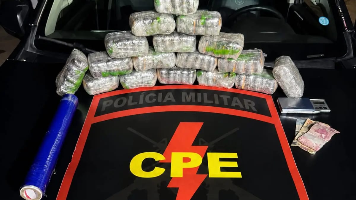 CPE apreende carga de haxixe avaliada em R$ 500 mil e apreende adolescente em Aparecida de Goiânia