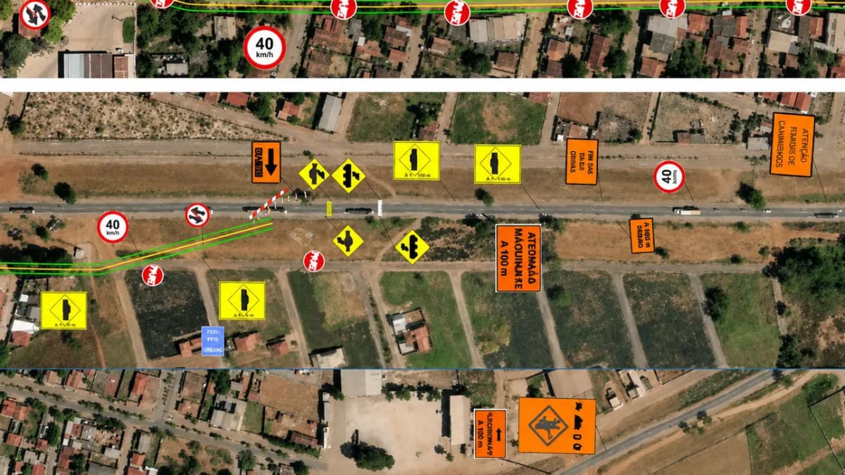 Duplicação da BR-153 provoca mudanças no trânsito em Campinorte; veja como ficam os acessos
