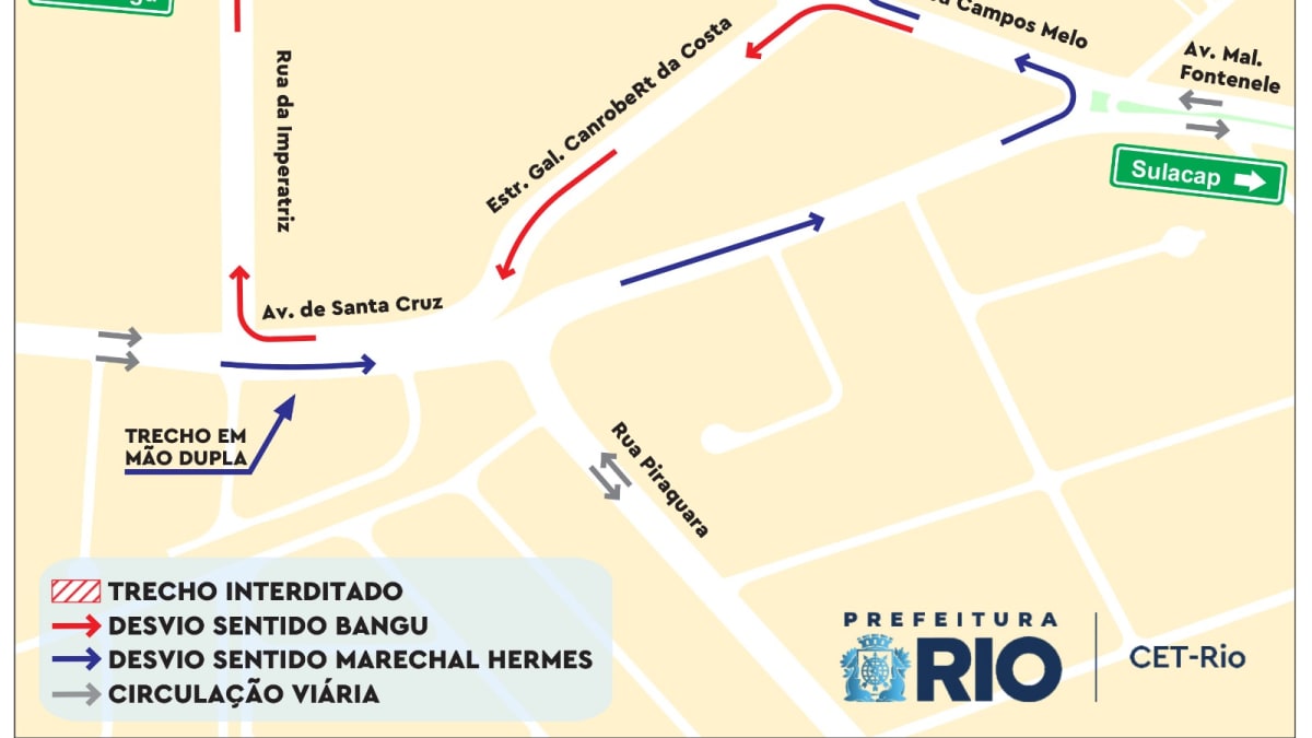 Obras do PAC Realengo mudam trânsito na Rua Bernardo de Vasconcelos