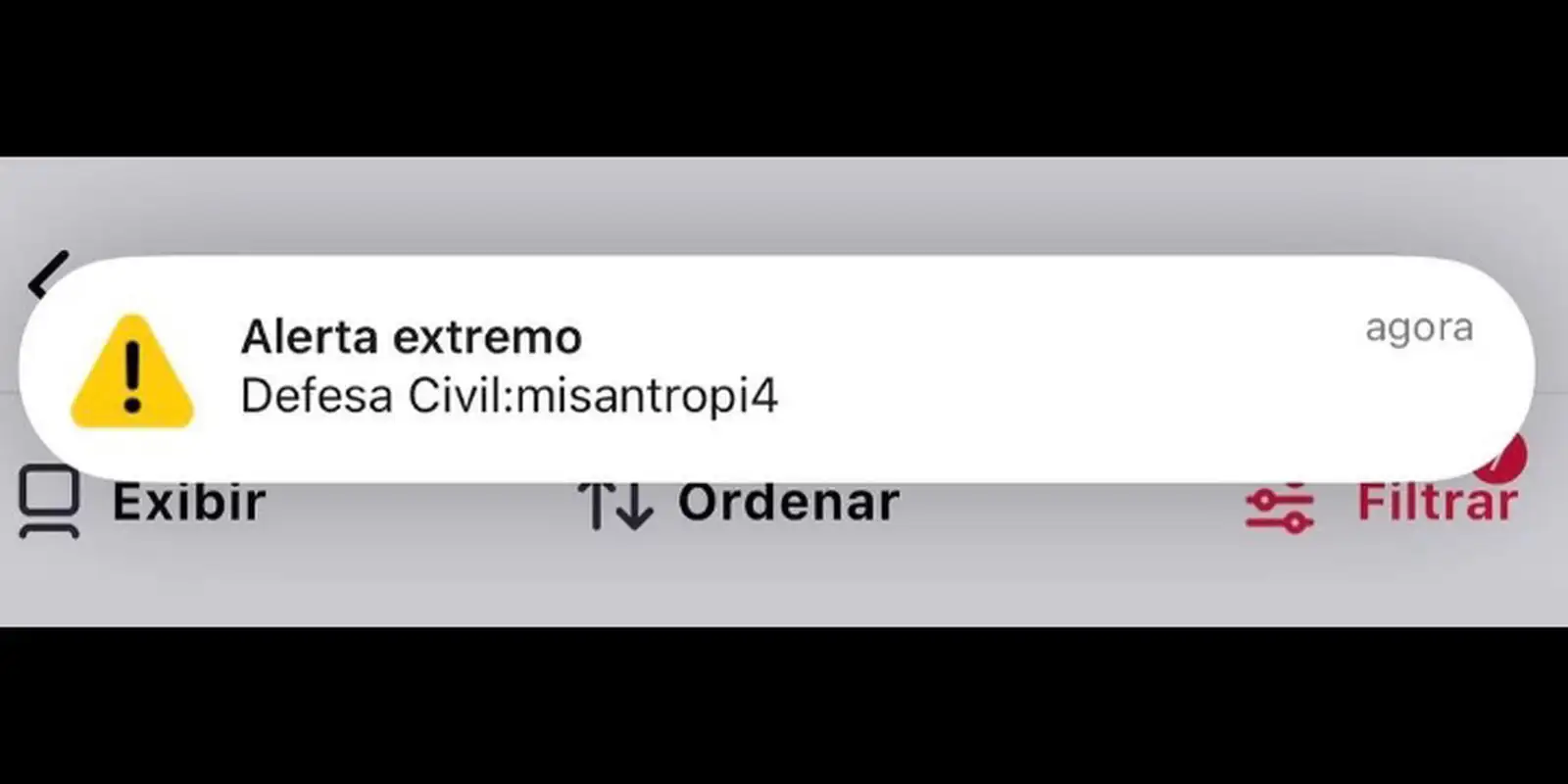 Misantropia o que significa mensagem disparada em alerta falso