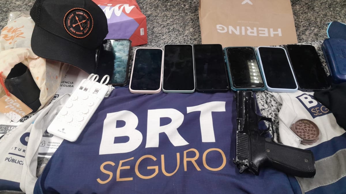 BRT Seguro prende homem e apreende três adolescentes por roubo e furto de celulares