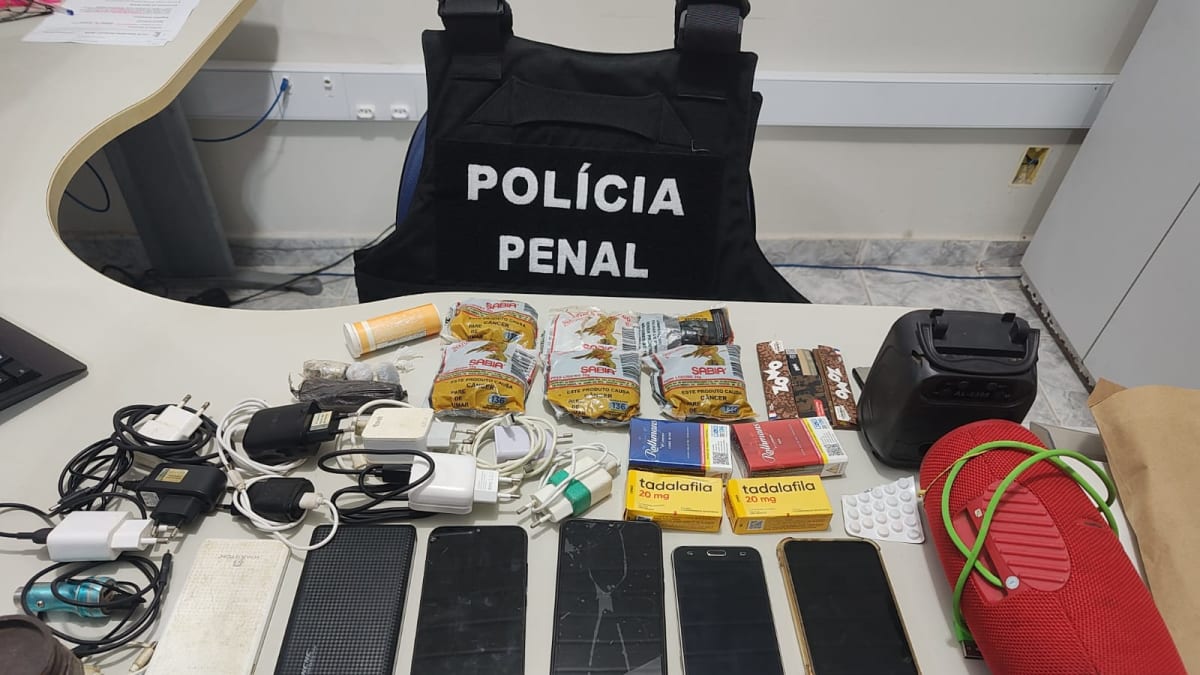Celulares, caixas de som e até 'Tadalafila' são encontrados em presídio no ES