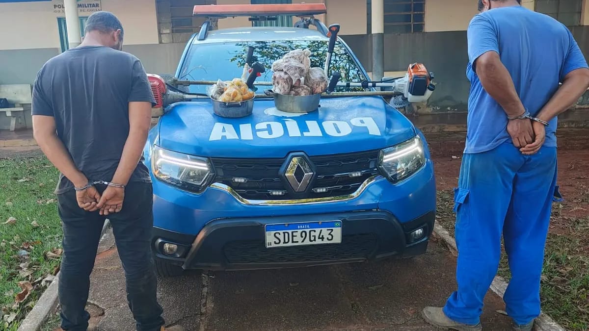 Dupla é presa após furtar equipamentos e mantimentos de fazenda na Grande Goiânia