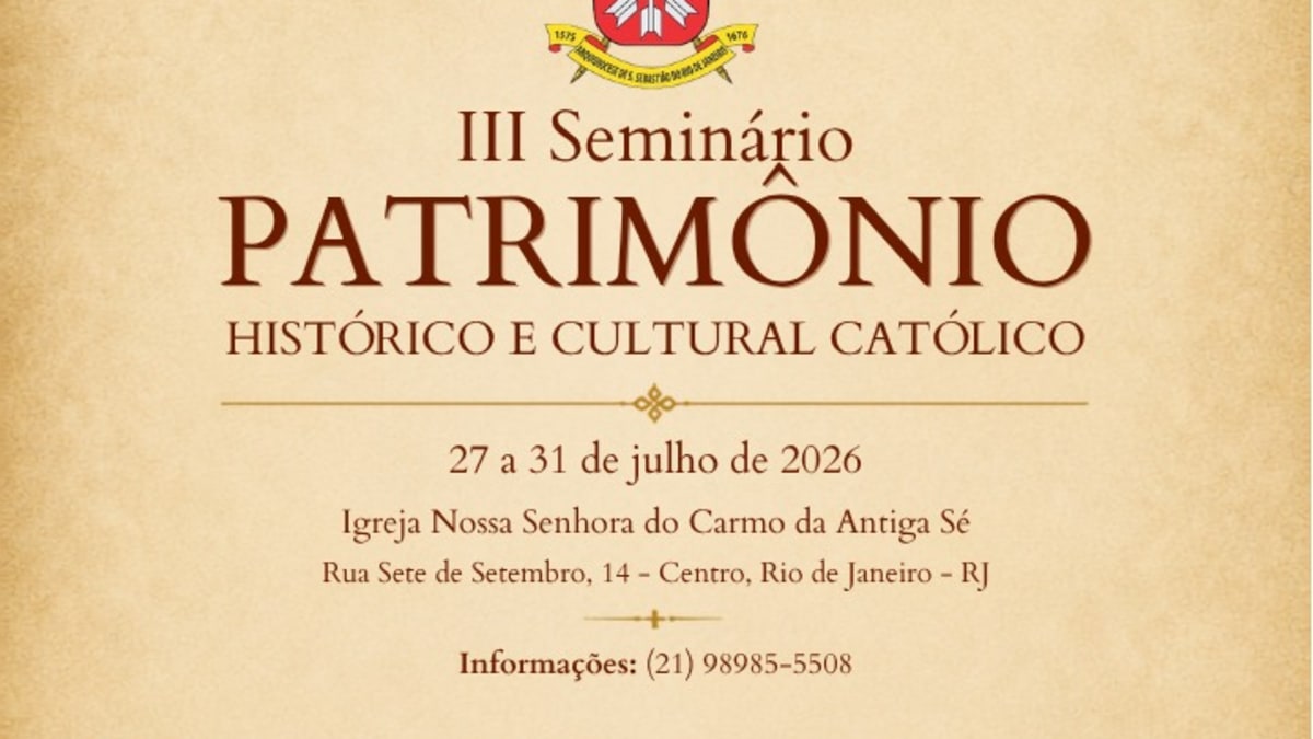 Terceiro Seminário Patrimônio Histórico e Cultural Católico abre inscrições para visitas guiadas, debates institucionais e mais