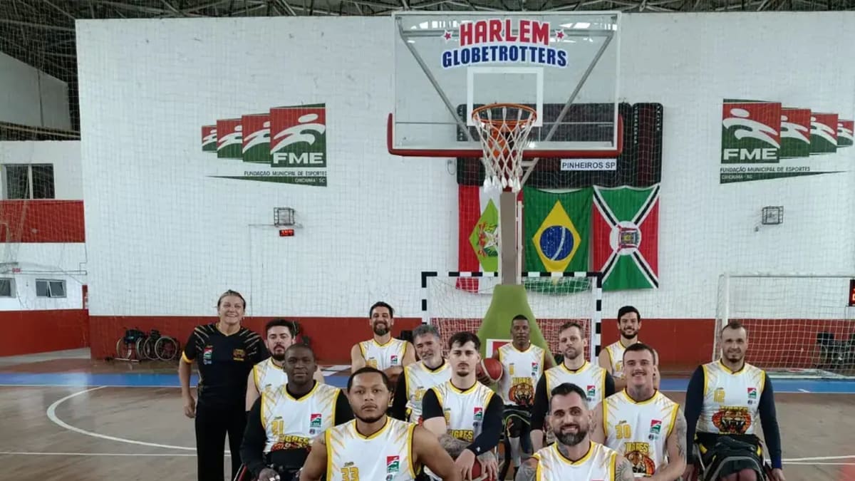 Tigres/FME Criciúma enfrenta Brusque em busca da segunda vitória no Campeonato catarinense de basquete em cadeira de rodas