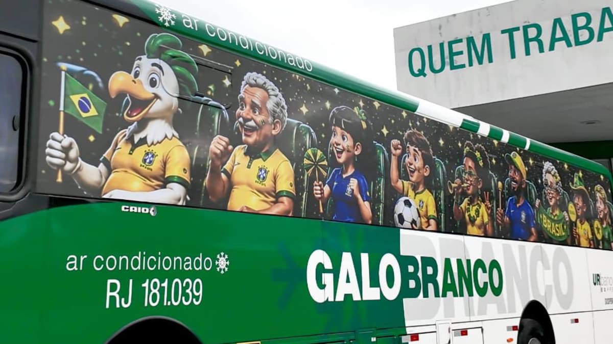 Ônibus intermunicipais no Rio de Janeiro recebem decoração temática da Copa