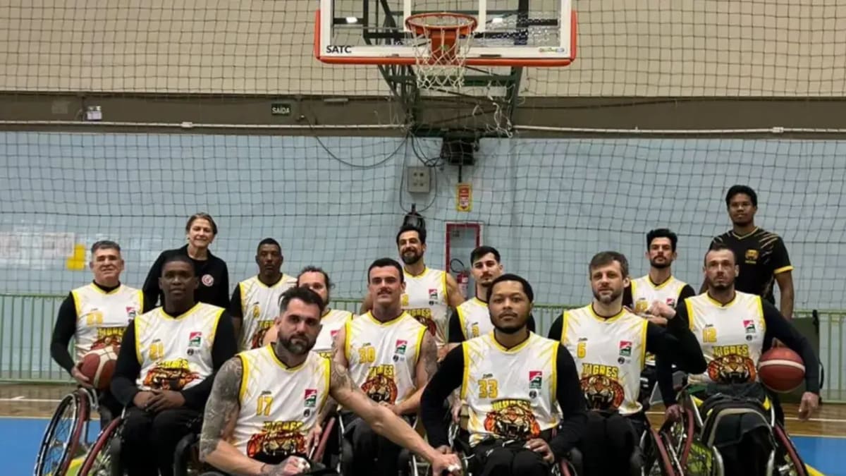 Tigres/FME Criciúma mantém invencibilidade com vitória sobre Brusque no Campeonato catarinense de basquete sobre rodas