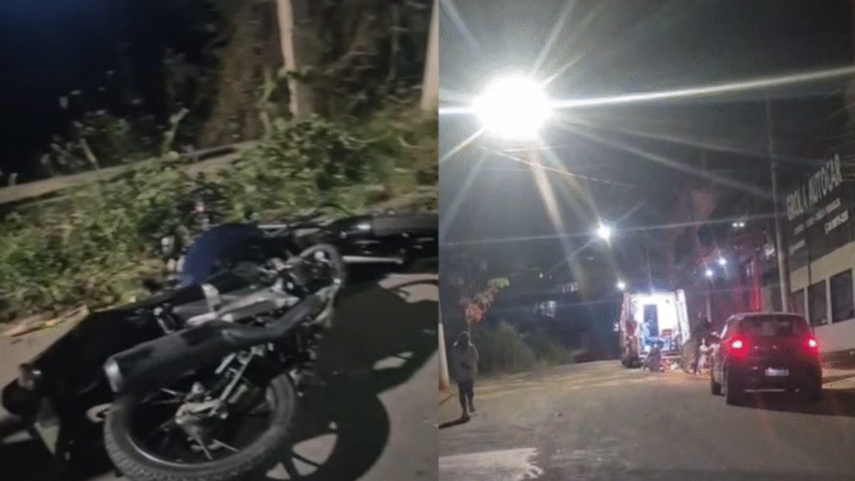 Três ficam feridos após colisão entre motocicletas em Cachoeiro de Itapemirim