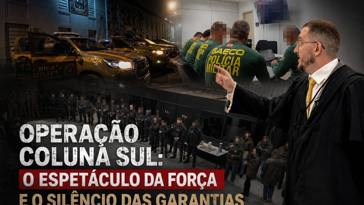 Operação Coluna Sul em Santa Catarina levanta debate sobre garantias legais