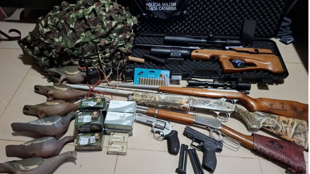 Operação contra caça ilegal mobiliza 95 policiais em cinco municípios do Oeste catarinense