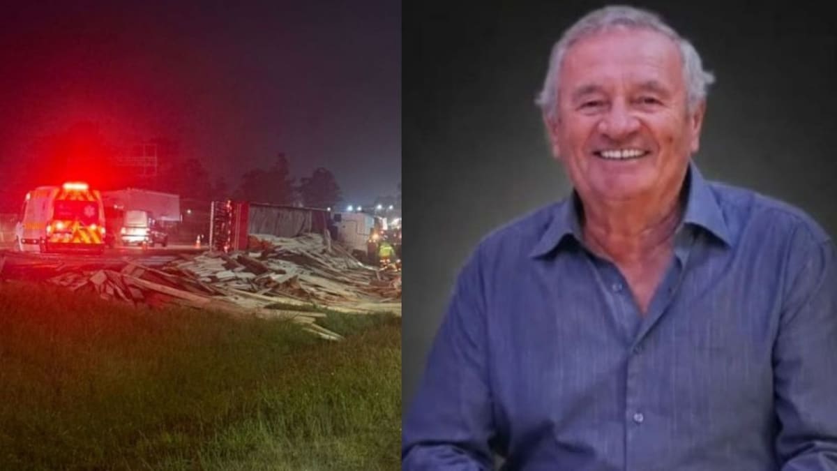 Motorista morre após carreta tombar na BR-101 em Tubarão