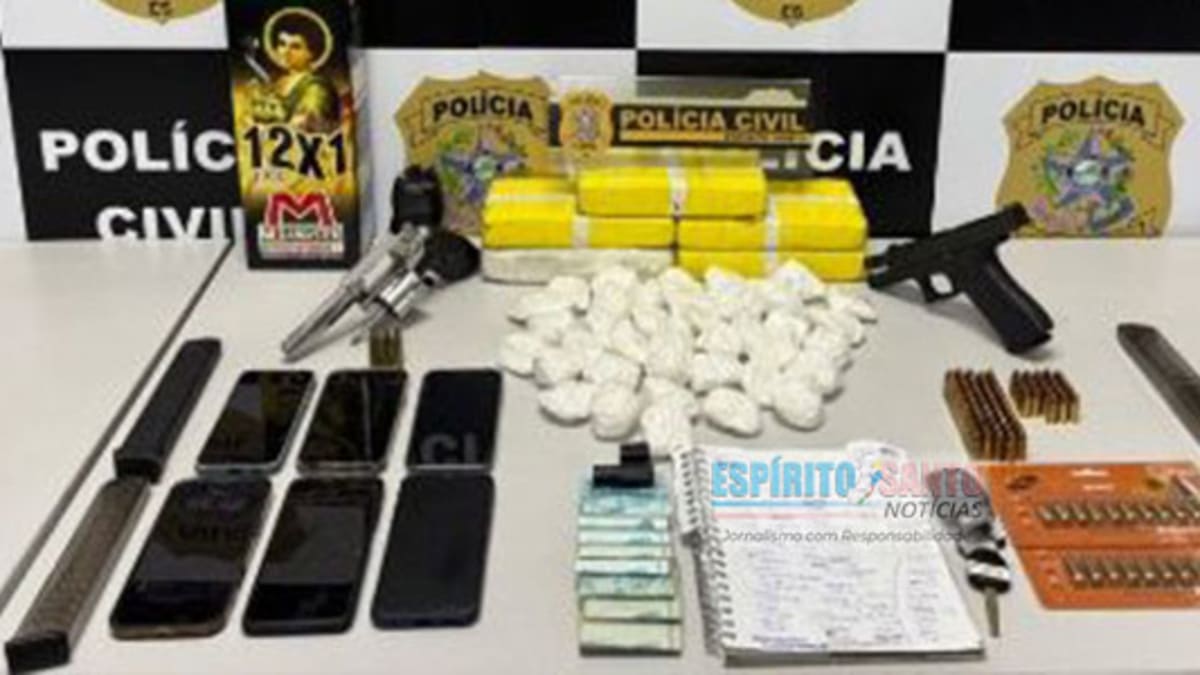 Polícia apreende seis quilos de cocaína e armas em operações em Vila Velha e Guarapari